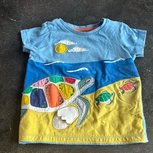 Baby Boden Lift the Flap Sea Turtle Shirt 18-24 months